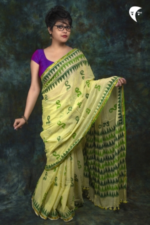 Ivy  maimal cotton fabric saree