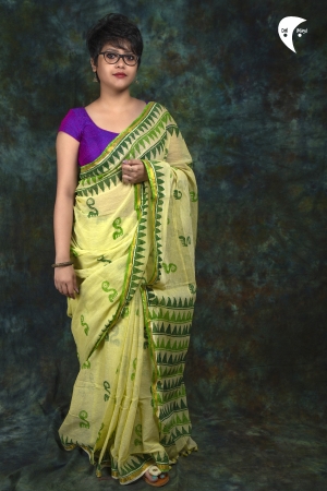 Ivy  maimal cotton fabric saree