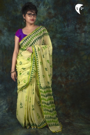 Ivy  maimal cotton fabric saree