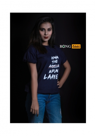 Apna time apun layega captioned t-shirt