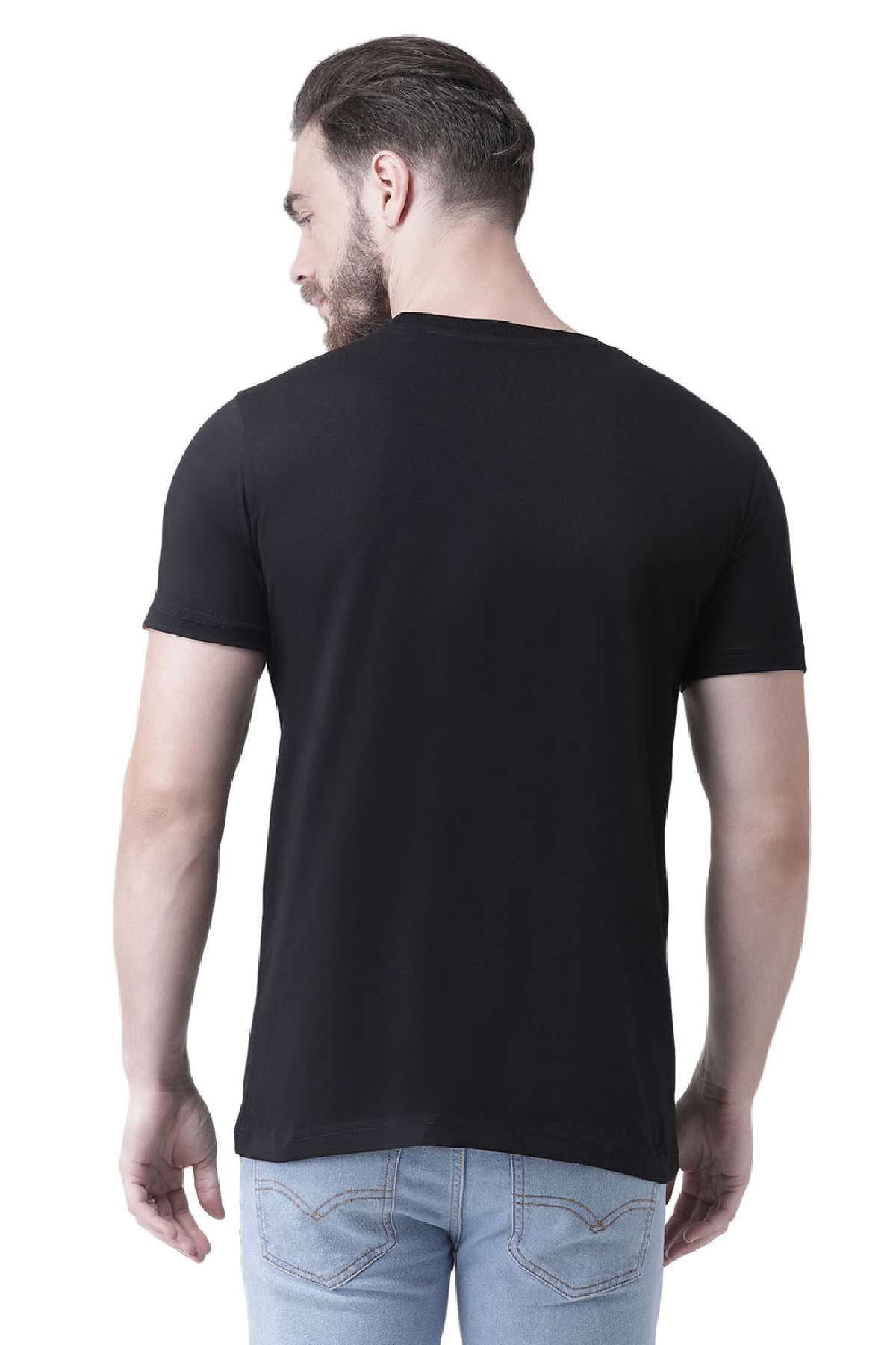 Demonetized Since Birth - Printed Men Round Neck Black T-Shirt