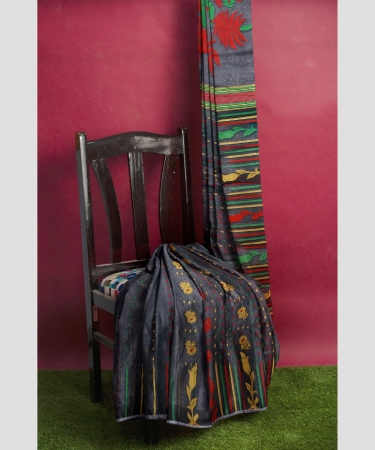 Grey Bengal Handloom Cotton Tant Saree