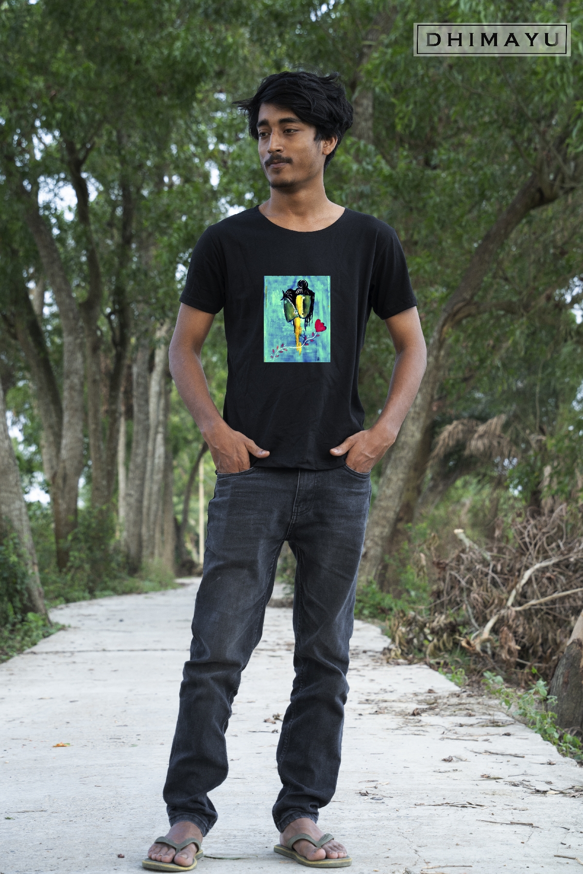 Shiva black tee