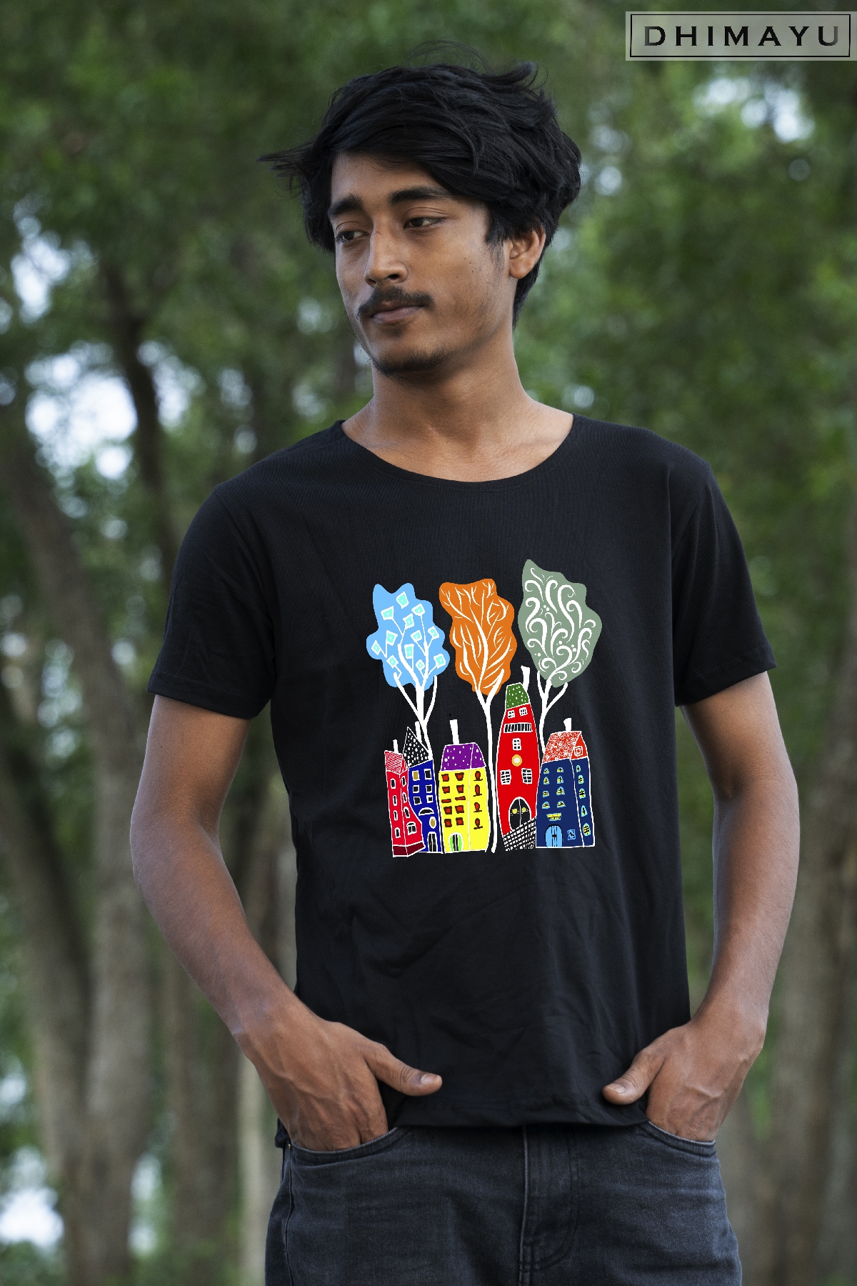 Houses At Night Tee Shirt