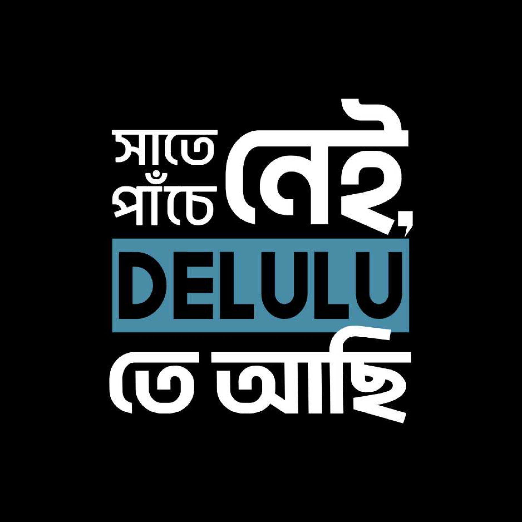 Delulu- Funky Bengali captioned Hoodie