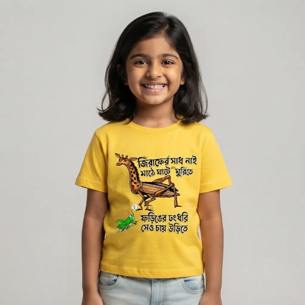 JIraforing Kids Tshirt Yellow  Dhimayu