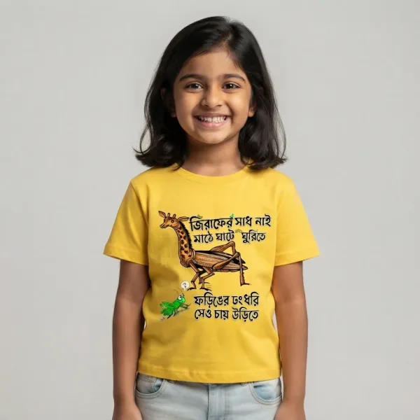 JIraforing Kids Tshirt Yellow  Dhimayu