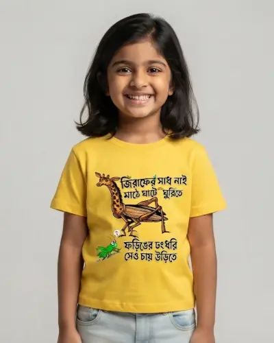 JIraforing Kids Tshirt Yellow  Dhimayu