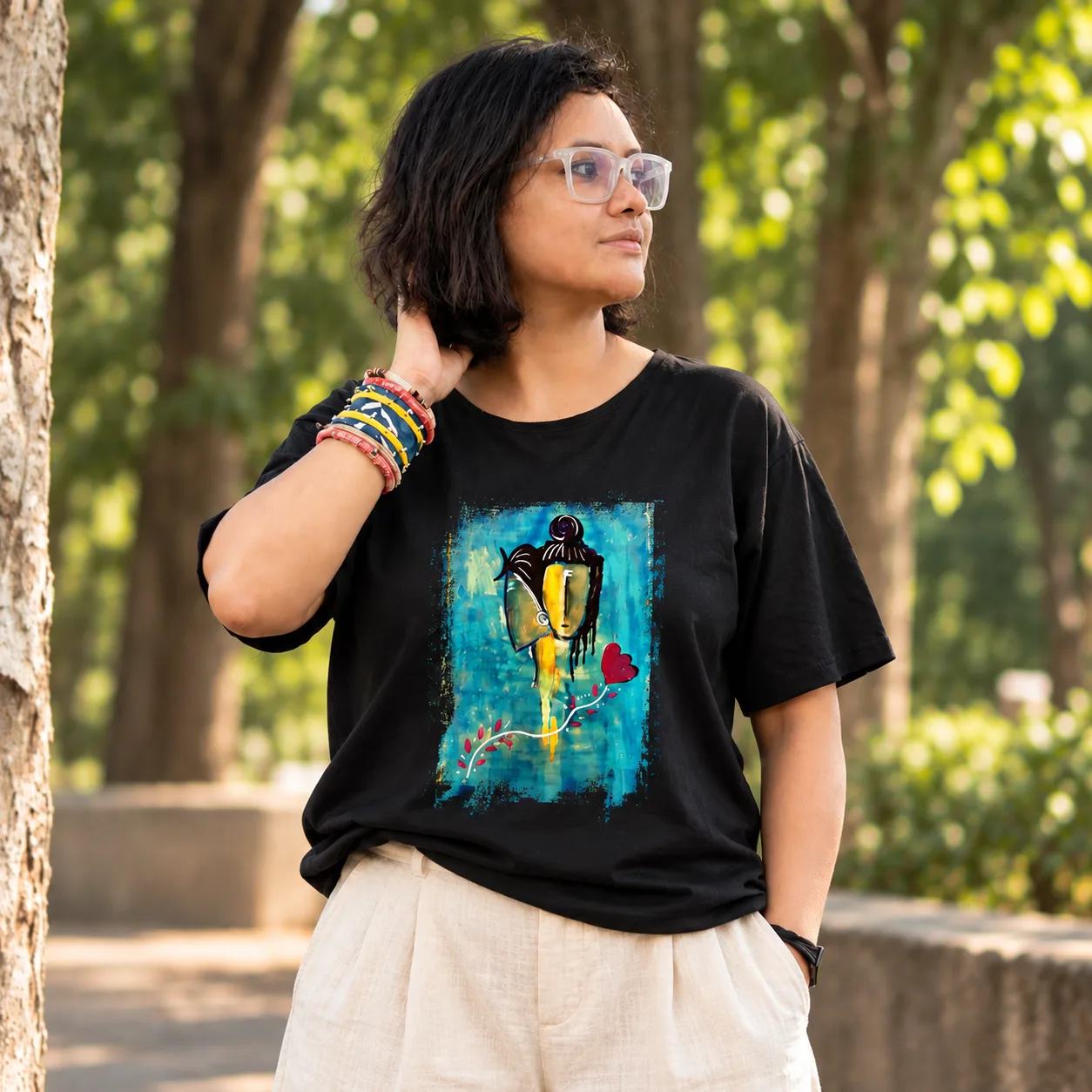Shiva black tee