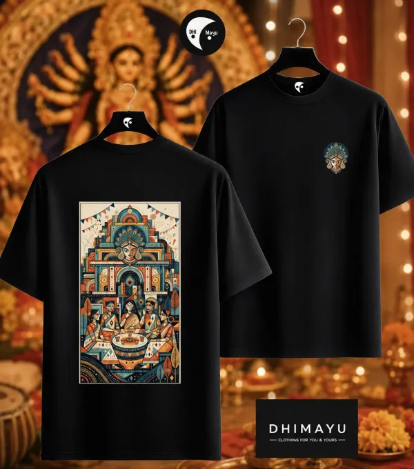 PUJOR ADDA PUJO VIBE TSHIRT BOTH SIDE PRINT