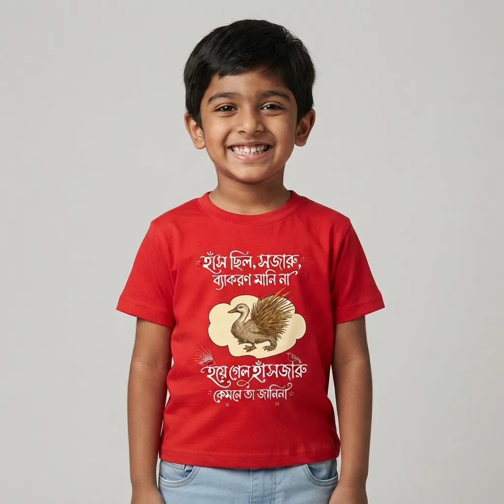 Hashjaru Sukumar Ray Kids Tshirt Dhimayu