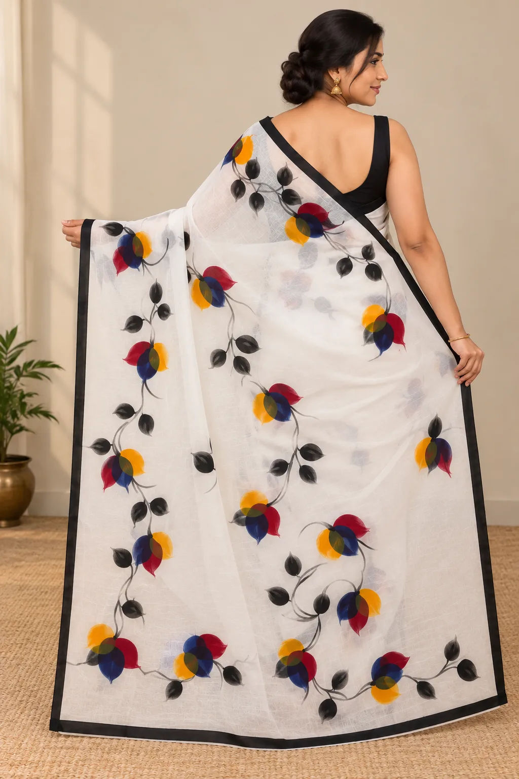 Shantipur Hand Sketched Cotton Saree