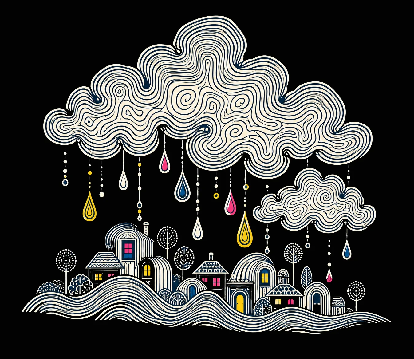 Cloud Doodle Tee Shirt