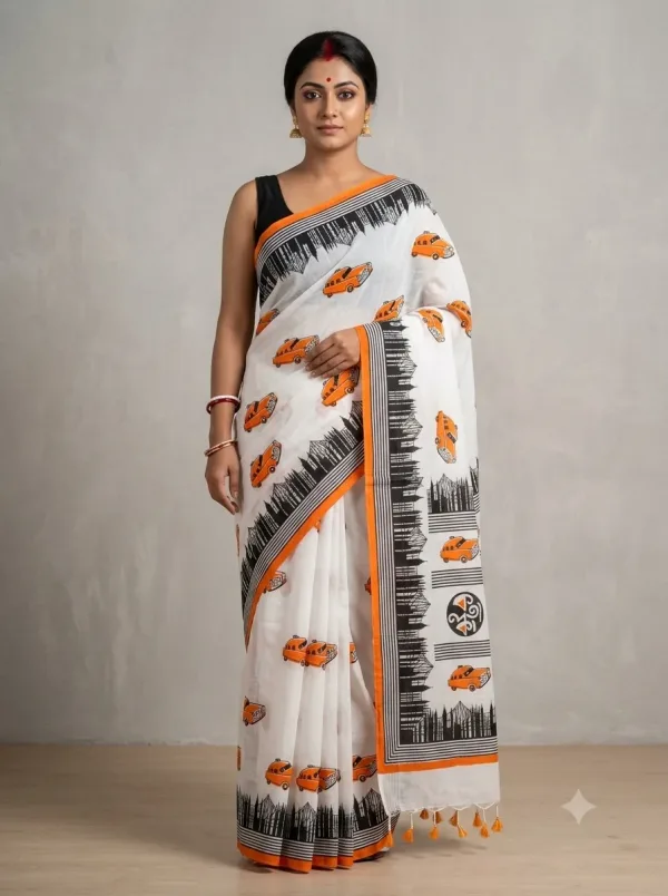 Thane Saree Kolkata Orange