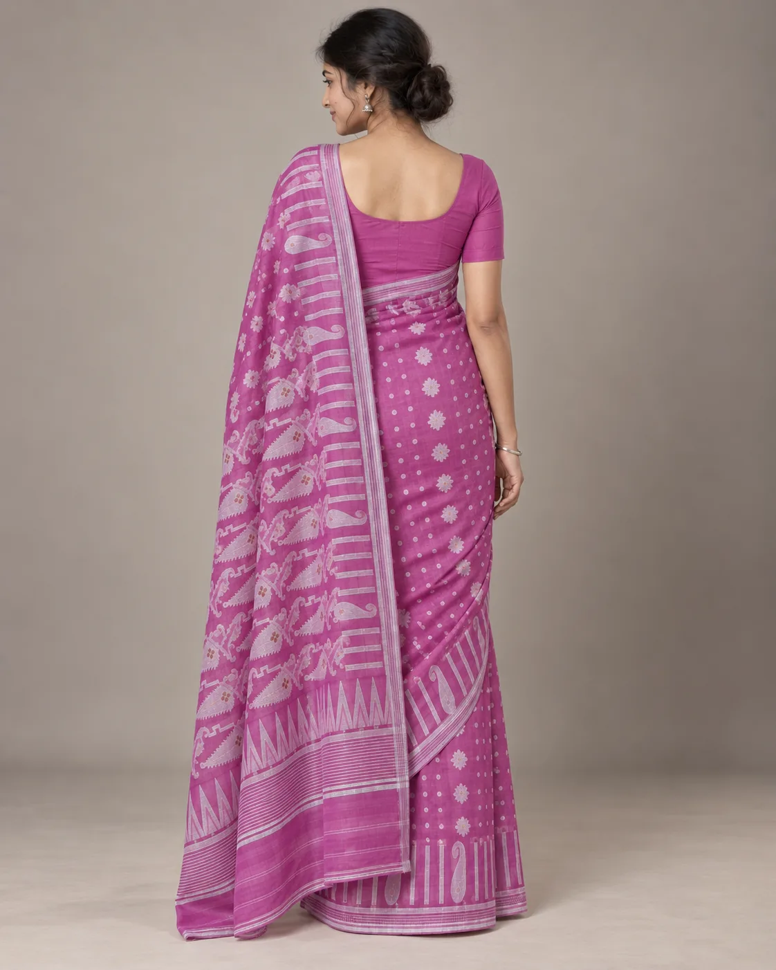 Floral Pink Saree