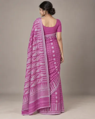 Floral Pink Saree