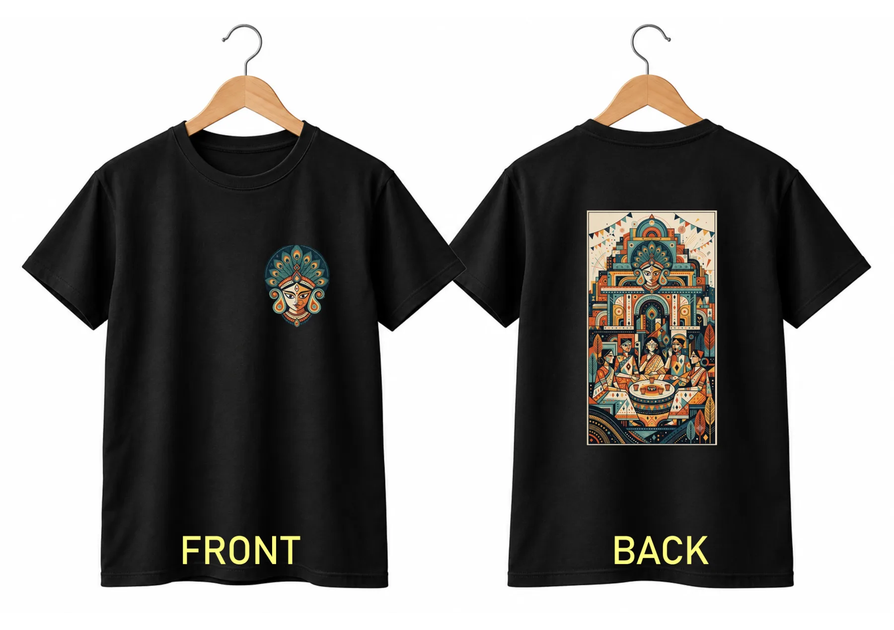 PUJOR ADDA PUJO VIBE TSHIRT BOTH SIDE PRINT