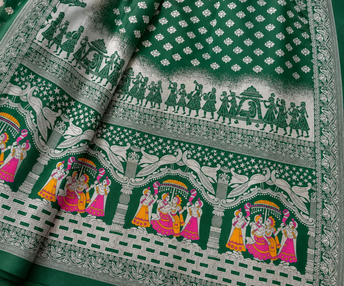 Green Silk Saree Elegant Traditional Indian Saree
