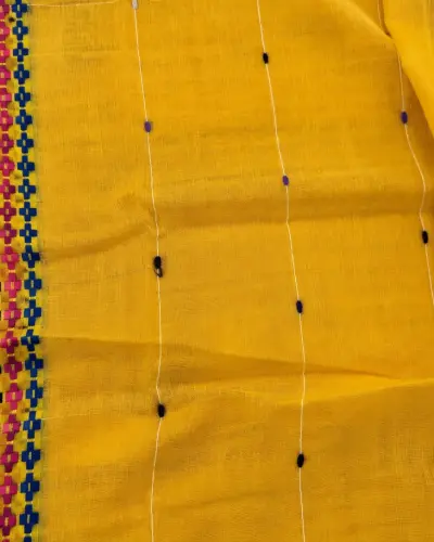 Multicolor Yellow Boutique Saree