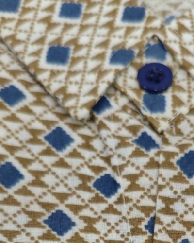 Blue Diamond Pure Cotton Half Sleeve Shirt