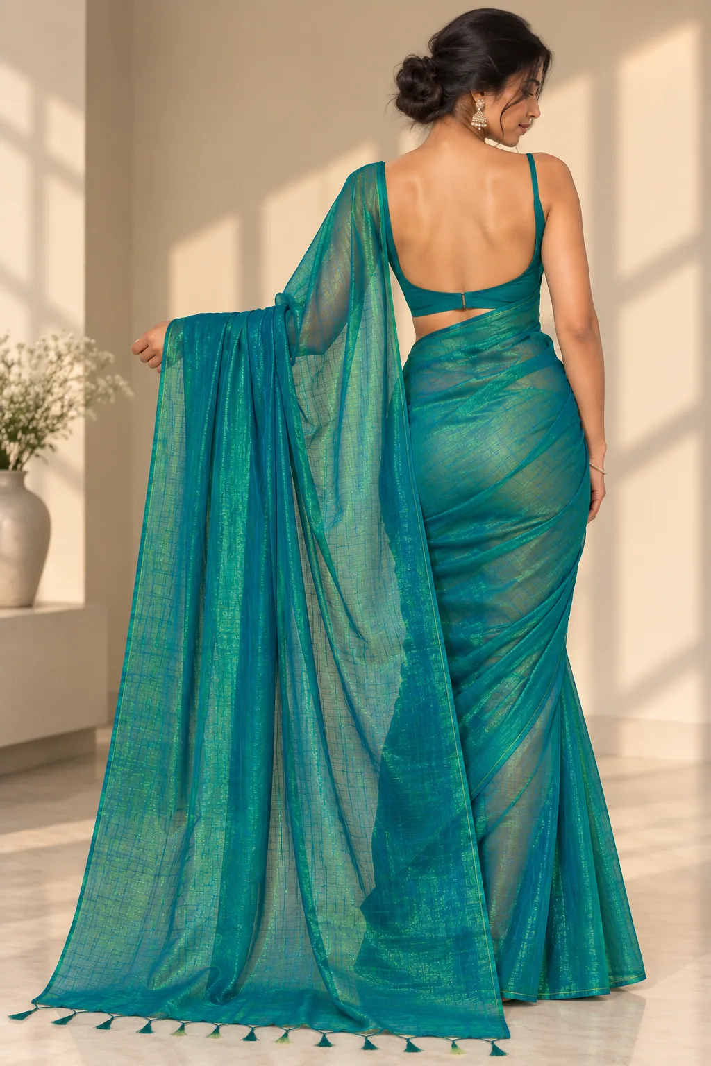 Blue Genz Party Wear Saree Stylish Party Saree