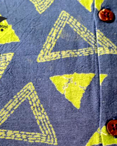 Green Triangle Motif pure Cotton Shirt