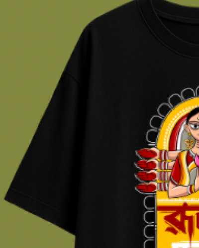 Rupong Dehi Durga Pooja Themed Oversized TShirt