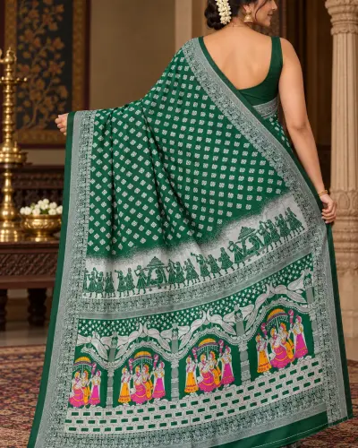 Green Benarasi Saree | Elegant Traditional Indian Saree