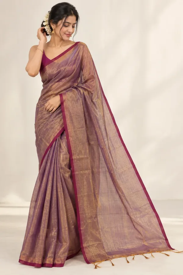 Magenta Genz Party Wear Saree  Stylish Party Saree