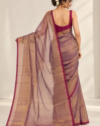 Magenta Genz Party Wear Saree  Stylish Party Saree