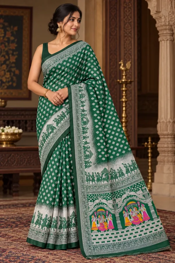 Green Benarasi Saree | Elegant Traditional Indian Saree