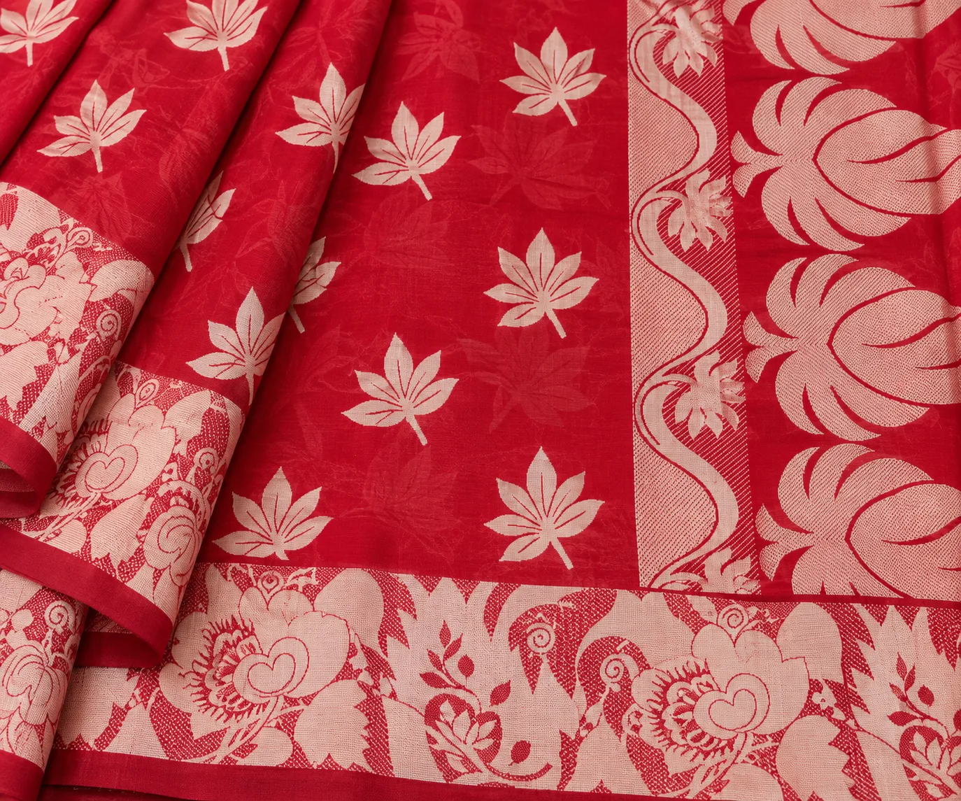Red Dhakai Silk Saree