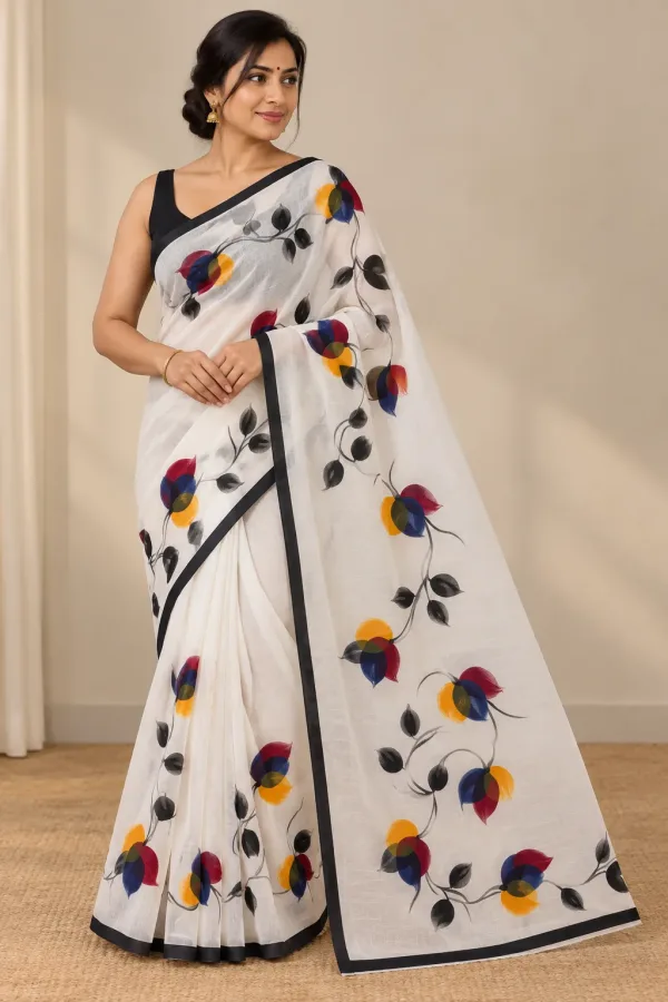 Shantipur Hand Sketched Cotton Saree