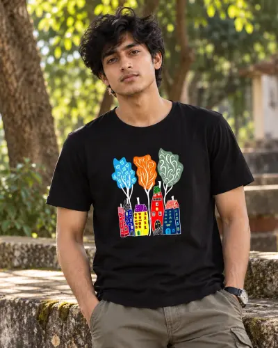 Houses At Night Tee Shirt