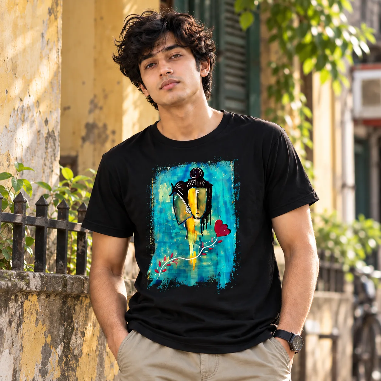 Shiva black tee