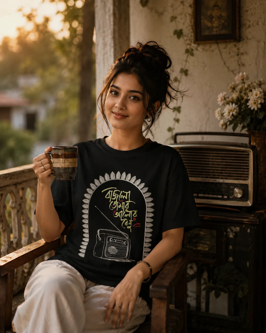 Mahalaya Daak er Saaj Unisex Tshirt