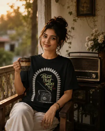 Mahalaya Daak er Saaj Unisex Tshirt