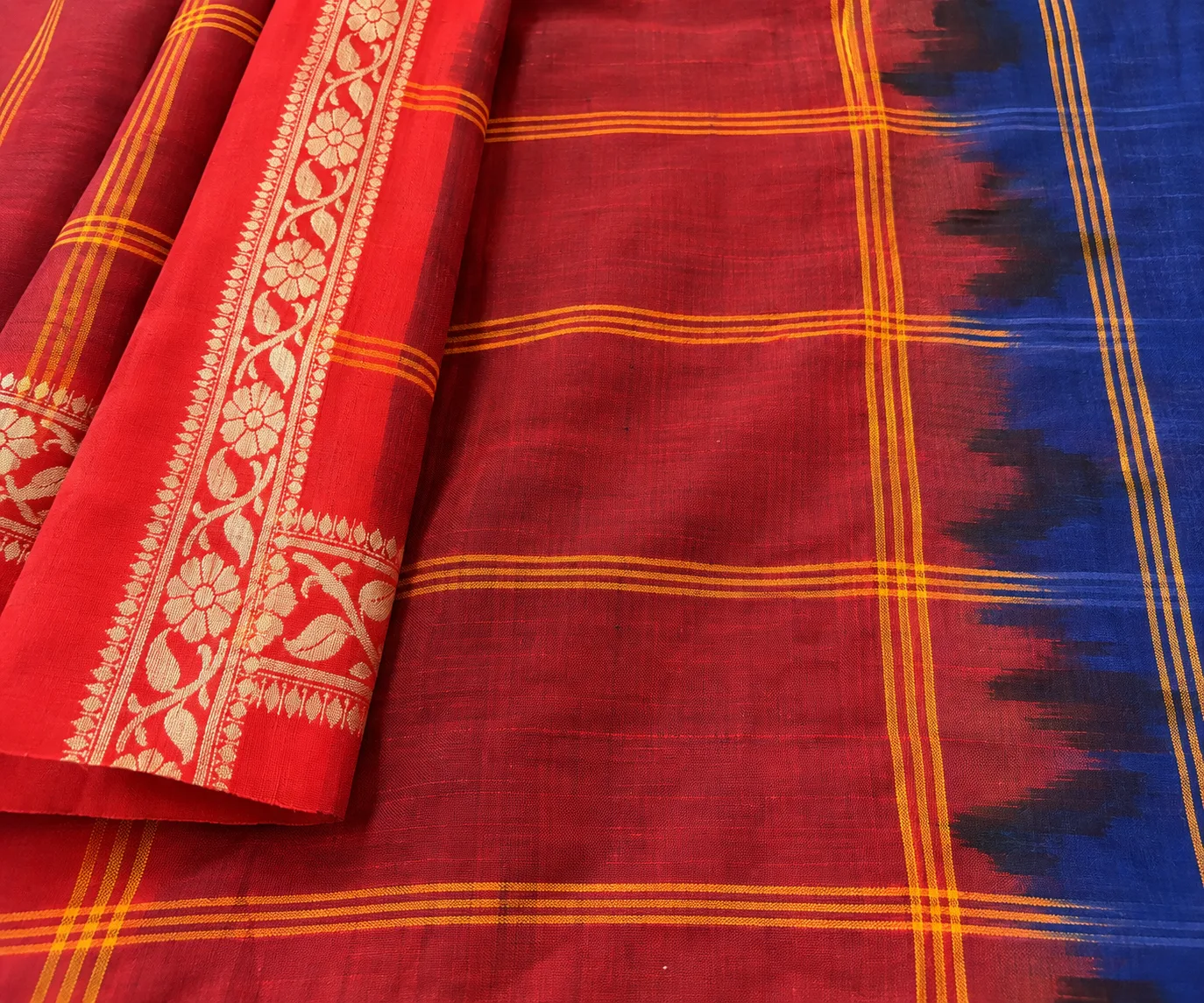Blue Dhakai Jamdani Saree