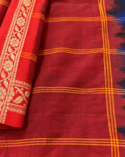 Blue Dhakai Jamdani Saree