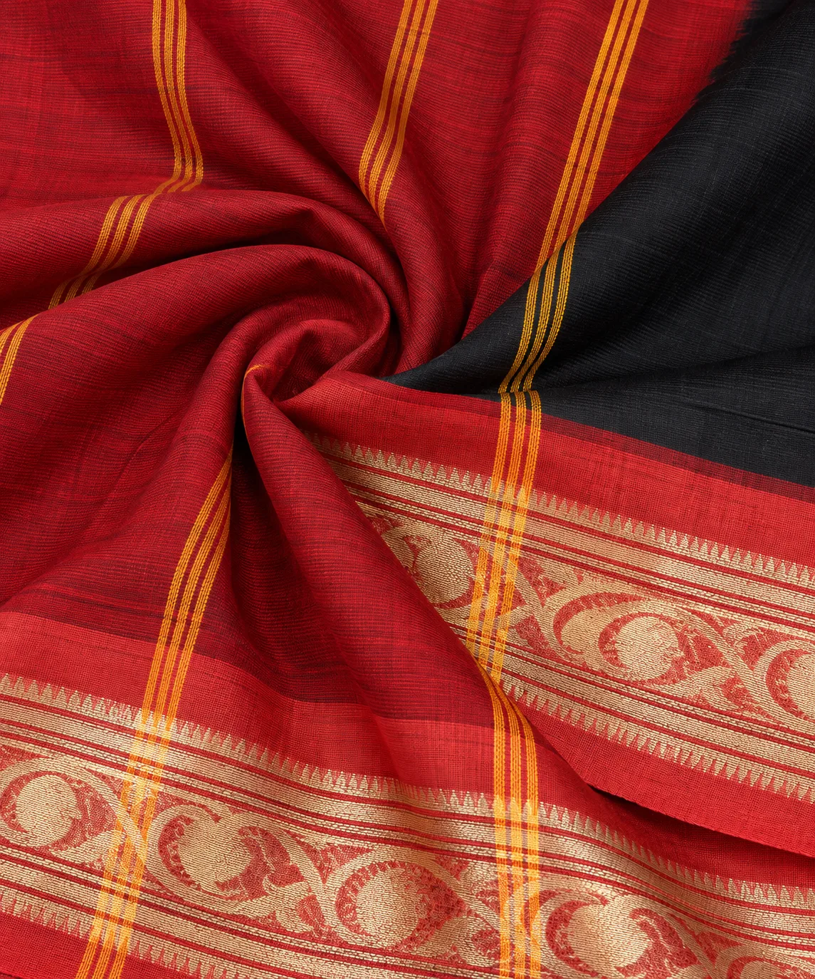 Dhakai Jamdani Black Saree