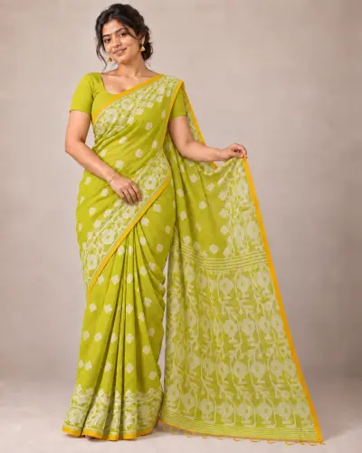 Muslin Trending Light Green Saree