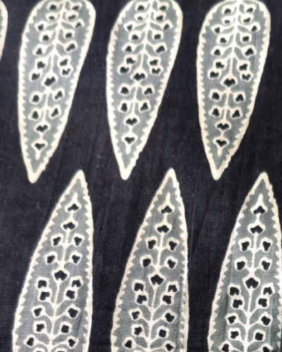 White Motif On Black Shirt Pure Cotton Shirt