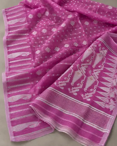 Floral Pink Saree