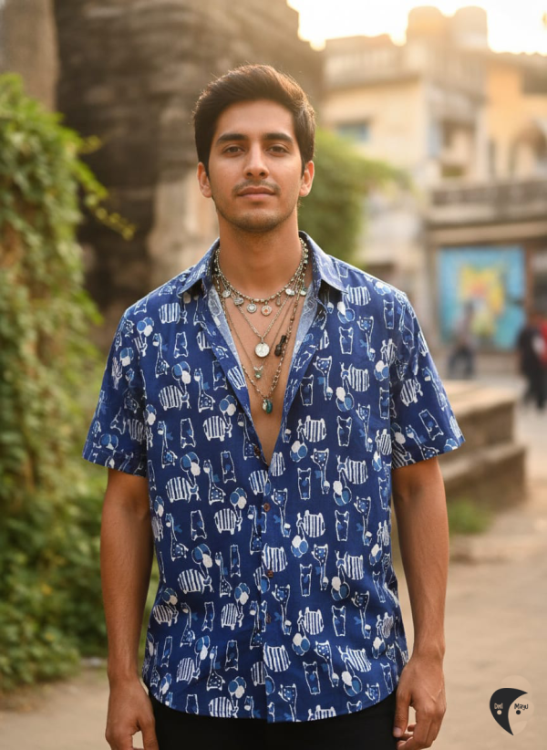 Indigo Animals Pure Cotton Male Shirts