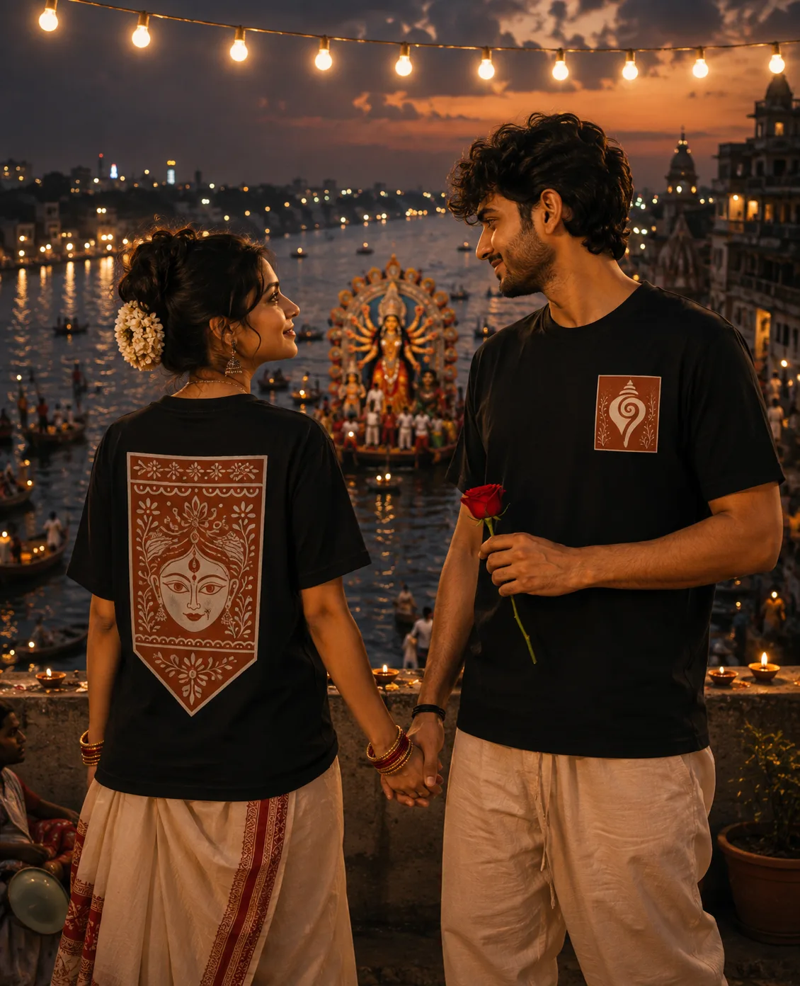 DURGA MA Both Side Printed Tshirt