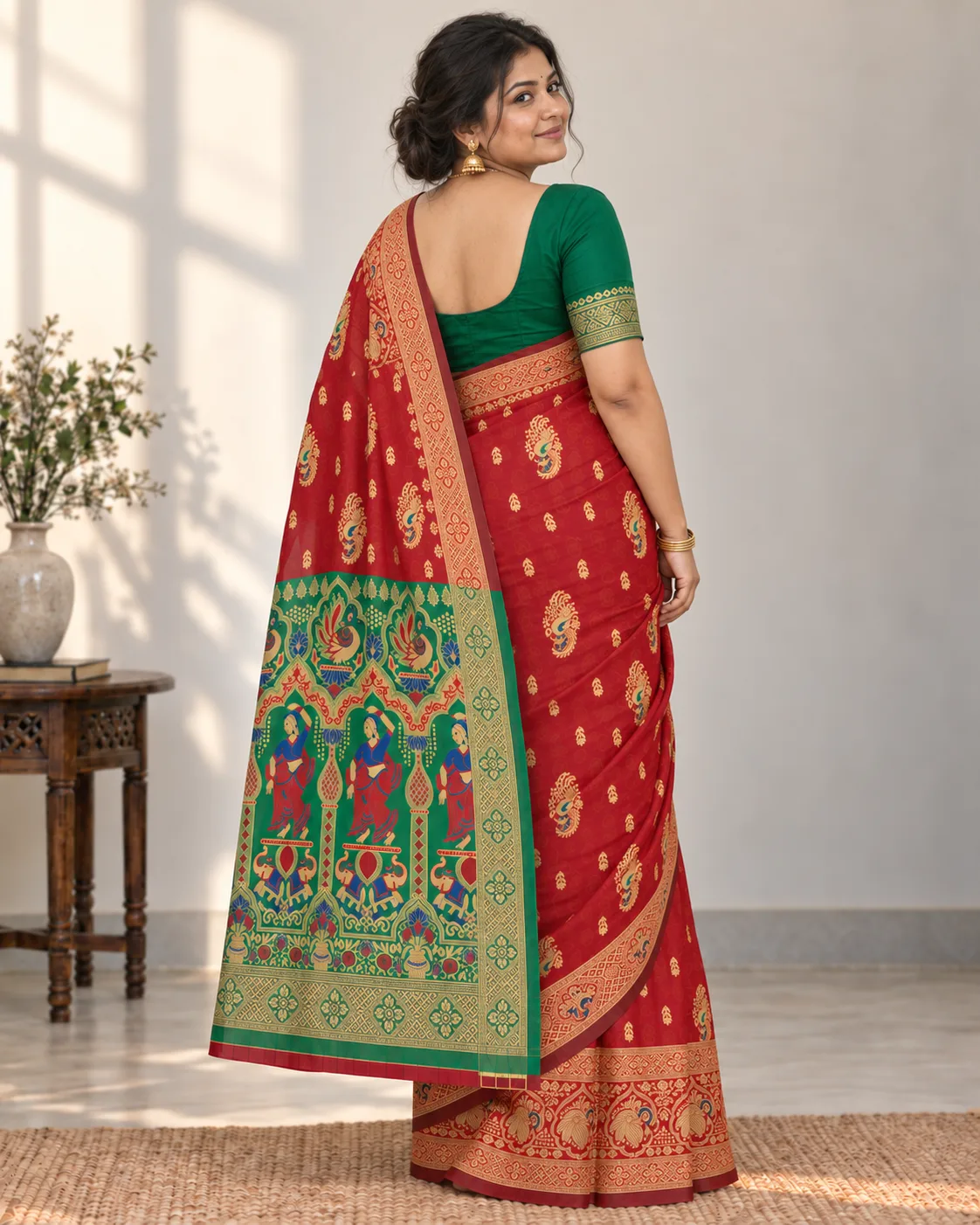Kanchipuram Red Silk Saree