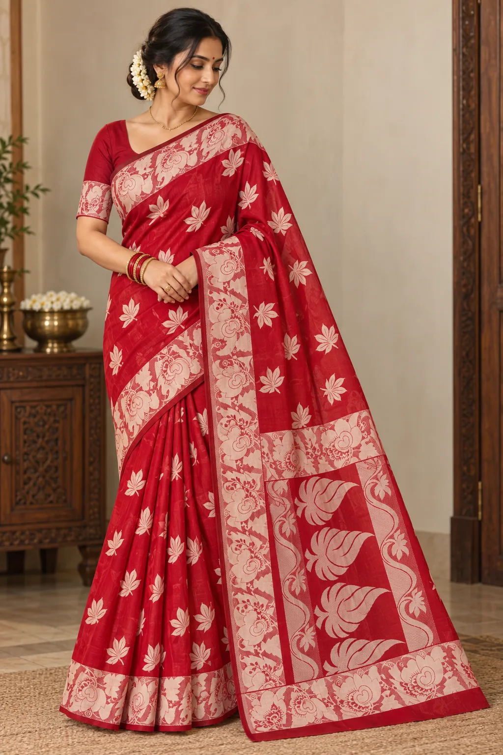Benarasi Red Saree