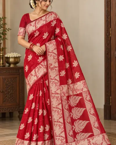 Benarasi Red Saree
