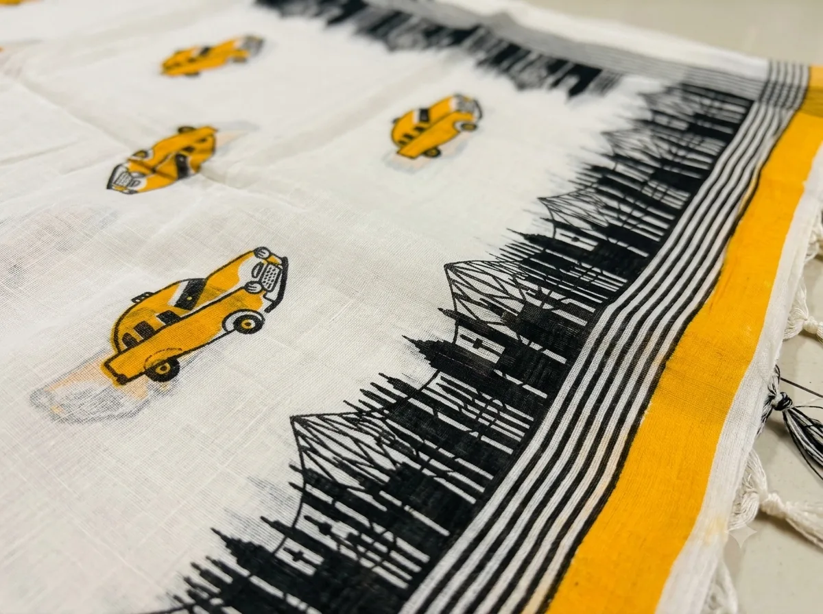 Theme Saree Kolkata Yellow