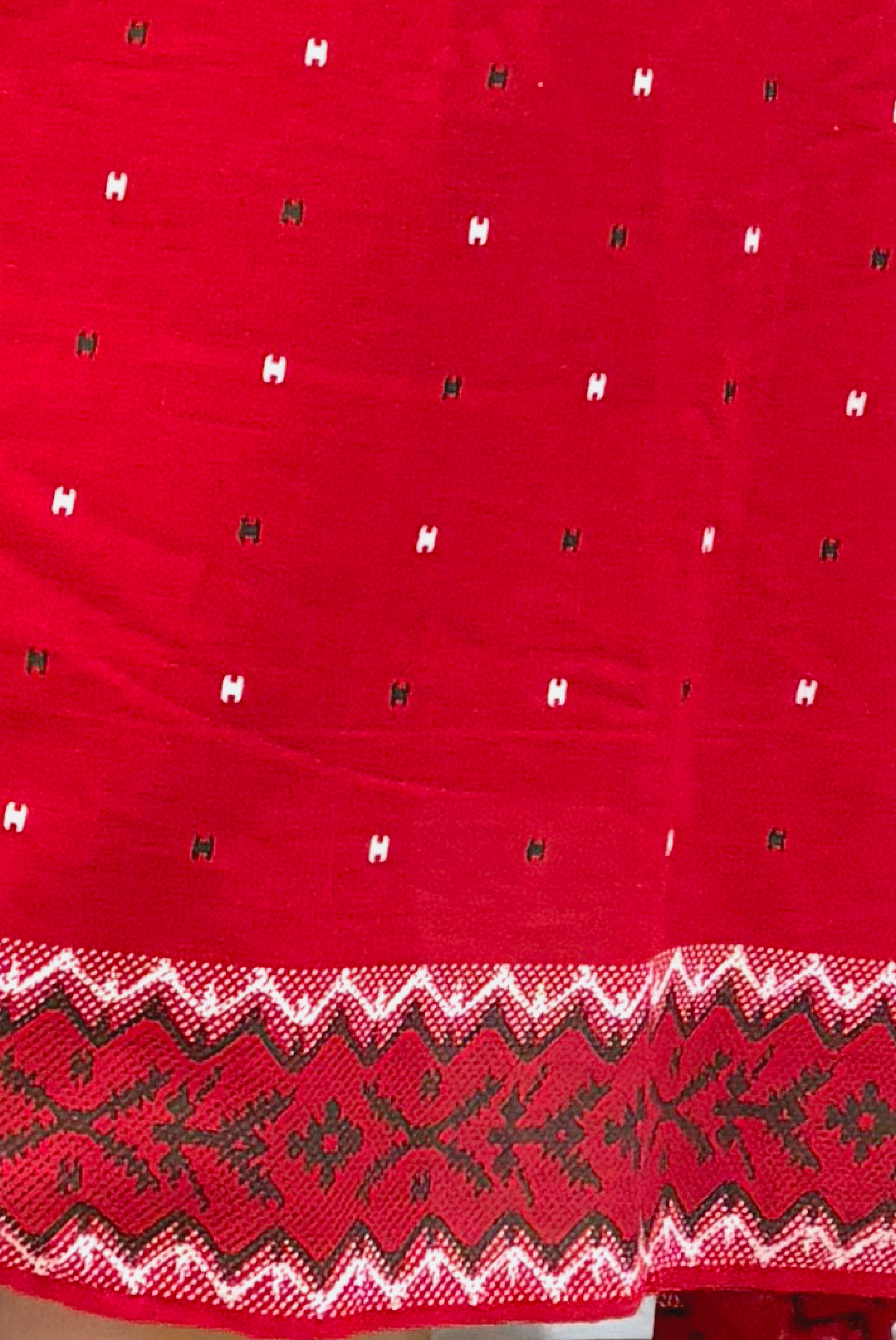 Red Pure Cotton Dress For Women